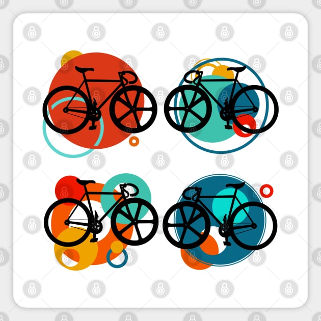 Four Fixies Magnet by Crooked Skull